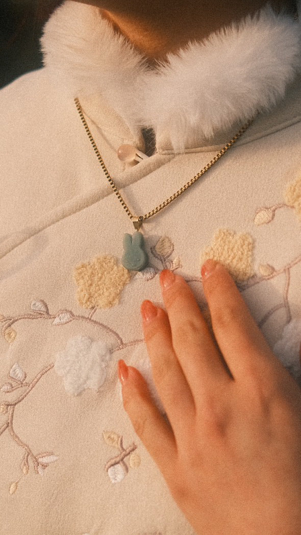 Green Jade Bunny Pendant