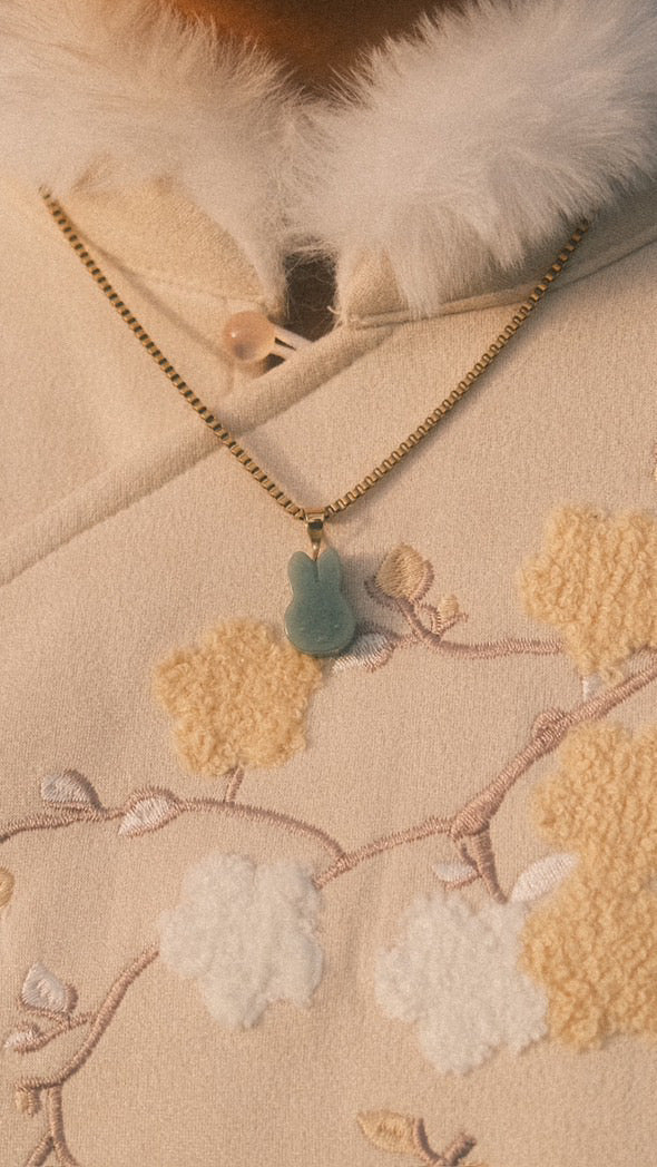 Green Jade Bunny Pendant