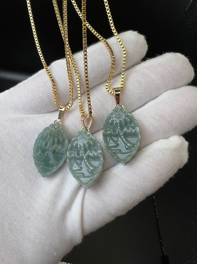 Blue Jade Guam Seal Pendant