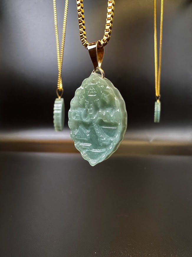 Blue Jade Guam Seal Pendant