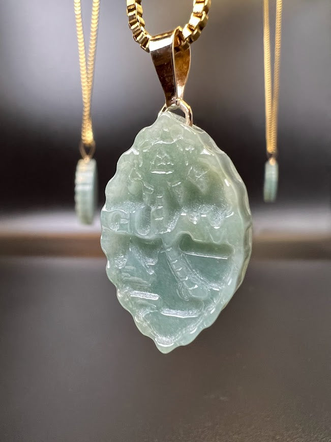 Blue Jade Guam Seal Pendant