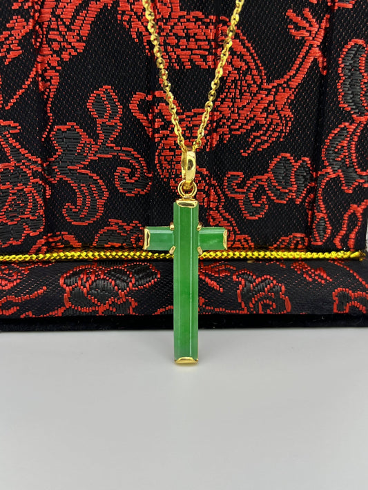 Apple Green Jade Cross